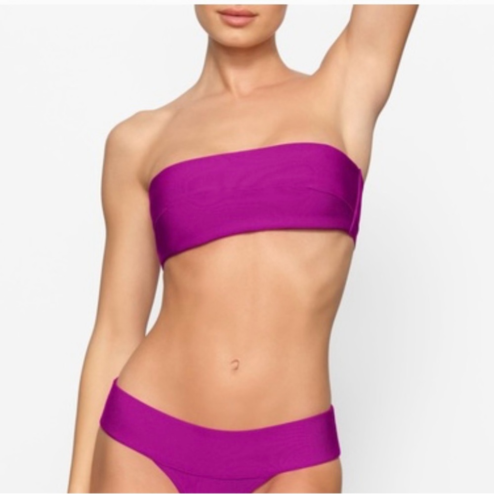 Skims Knit Swim Bandeau Bikini Top - Picture 2 of 5